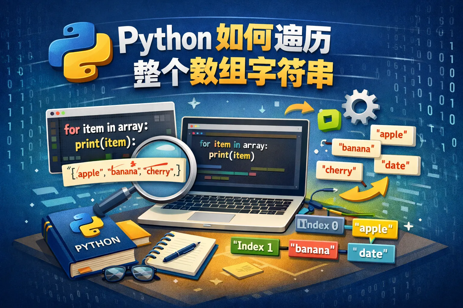 python如何遍历整个数组字符串