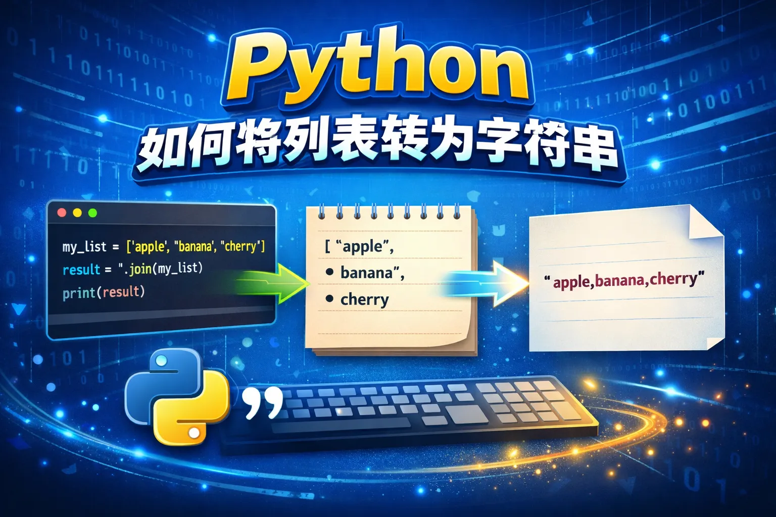 python如何将列表转为字符串