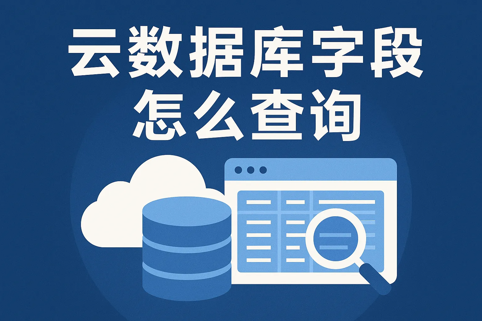 云数据库字段怎么查询