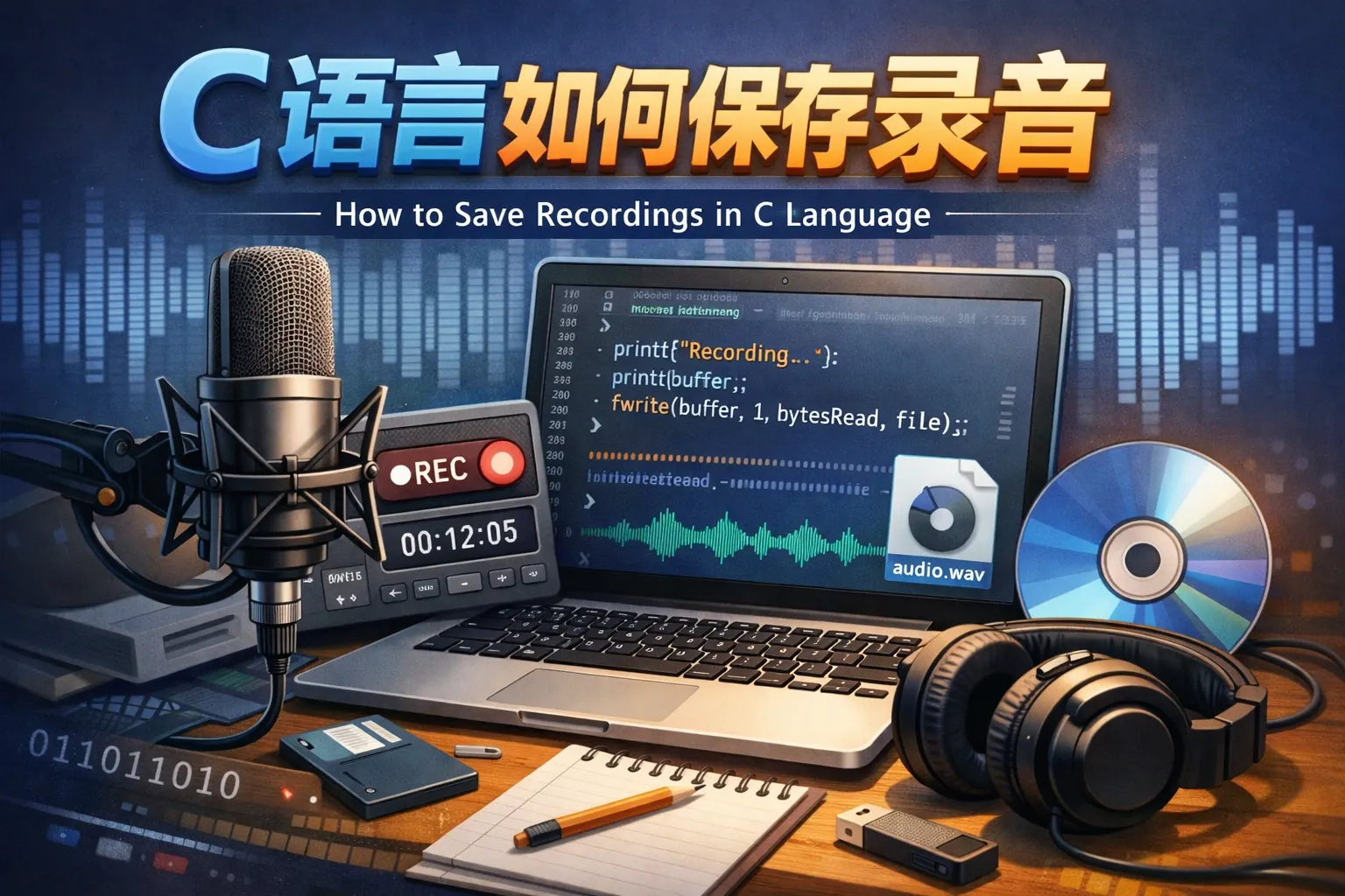 c语言如何保存录音
