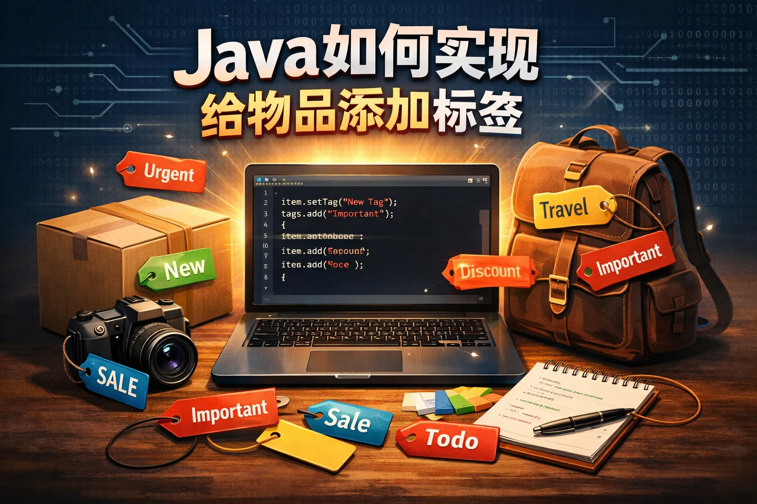 java如何实现给物品添加标签