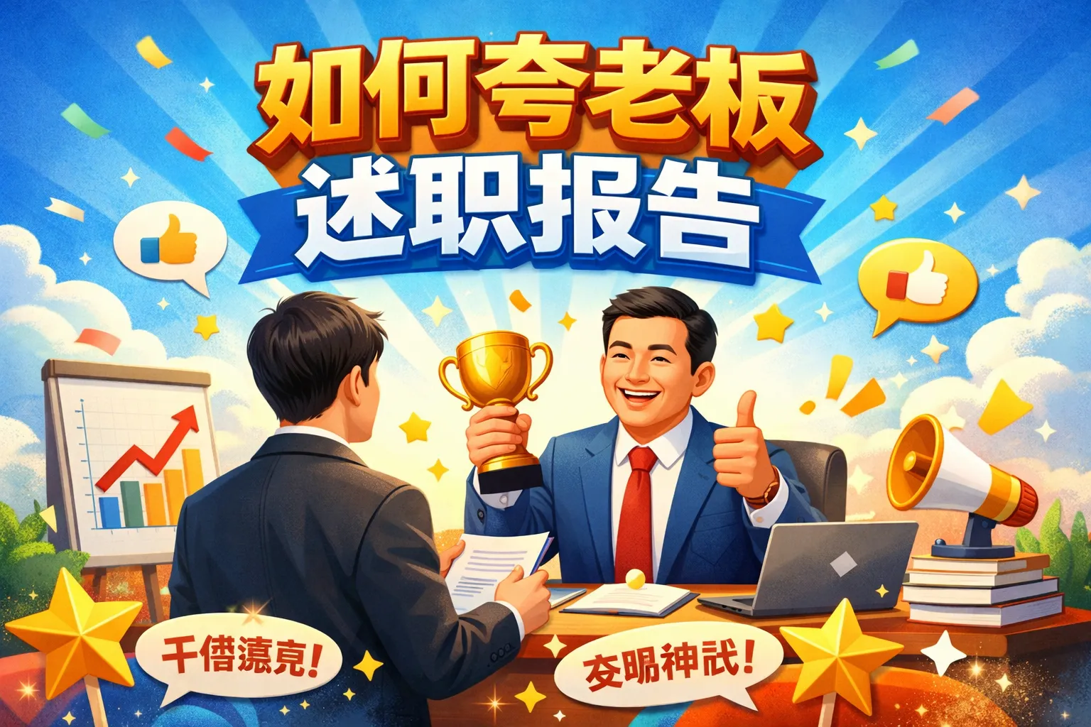 如何夸老板述职报告