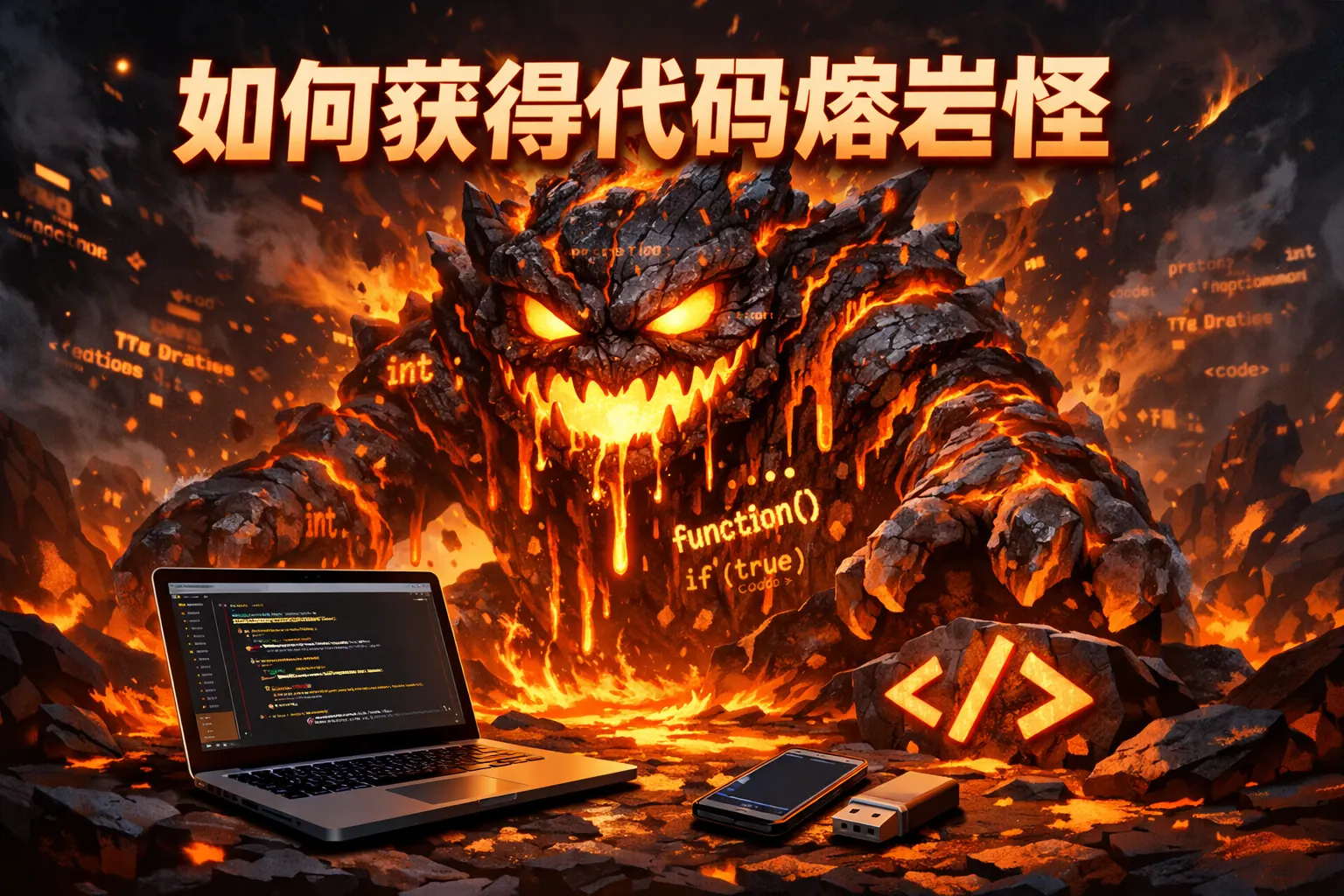 如何获得代码熔岩怪