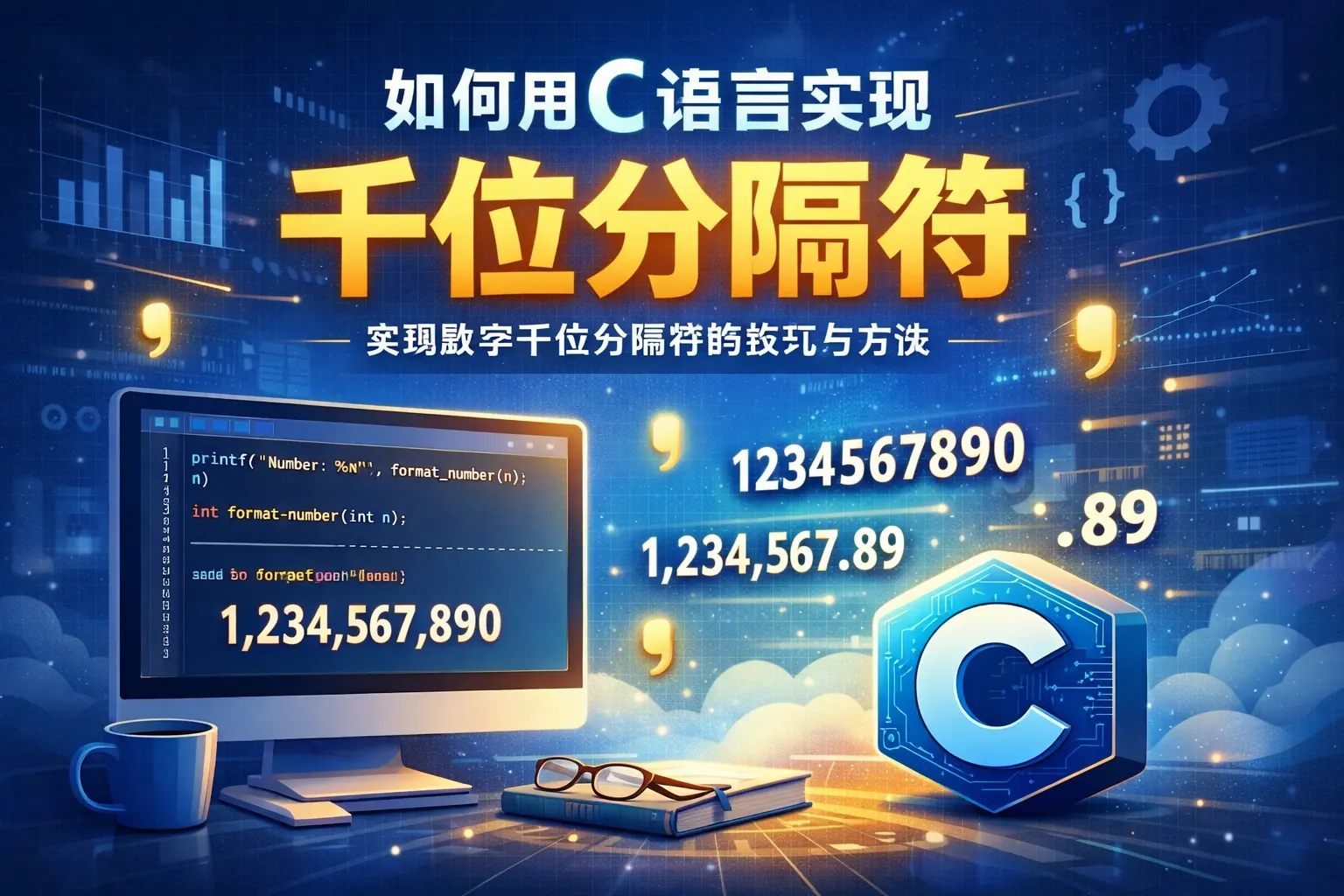 如何用c语言实现千位分隔符