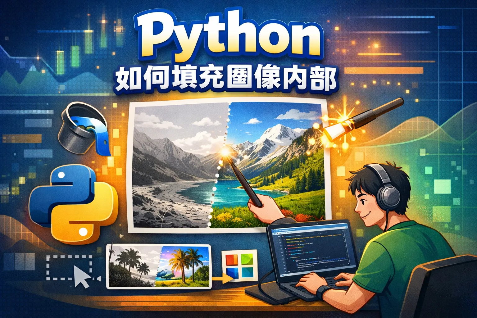 python如何填充图像内部