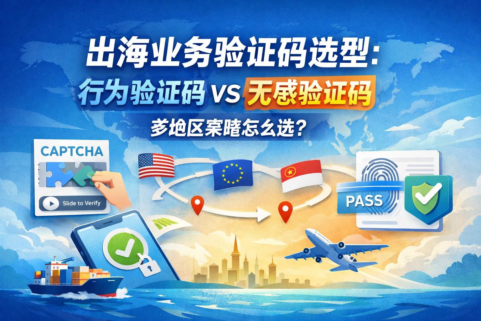 出海业务验证码选型:行为验证码vs无感验证码,多地区策略怎么选?
