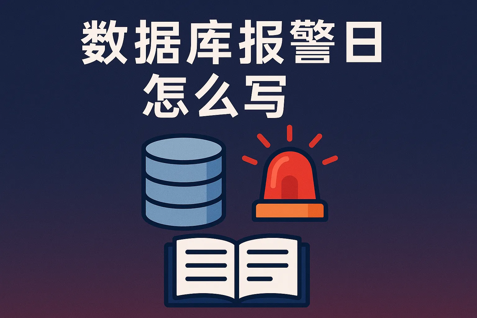 数据库报警日志怎么写