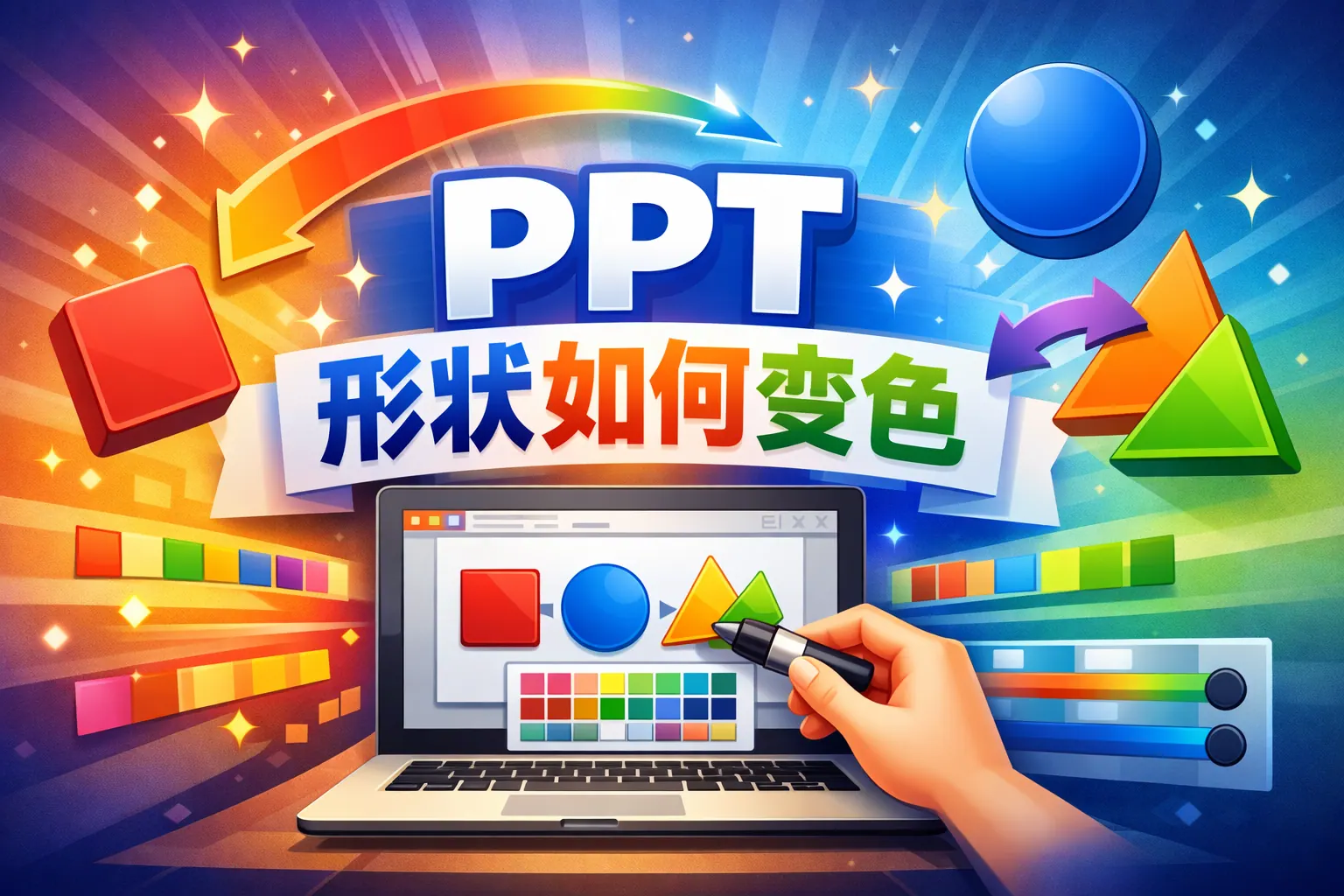 ppt形状如何变色