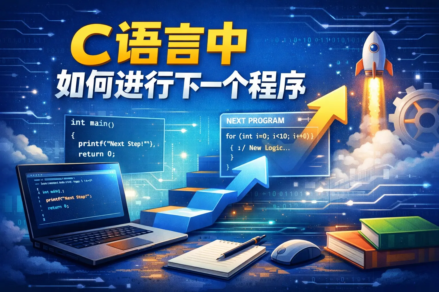 c语言中如何进行下一个程序