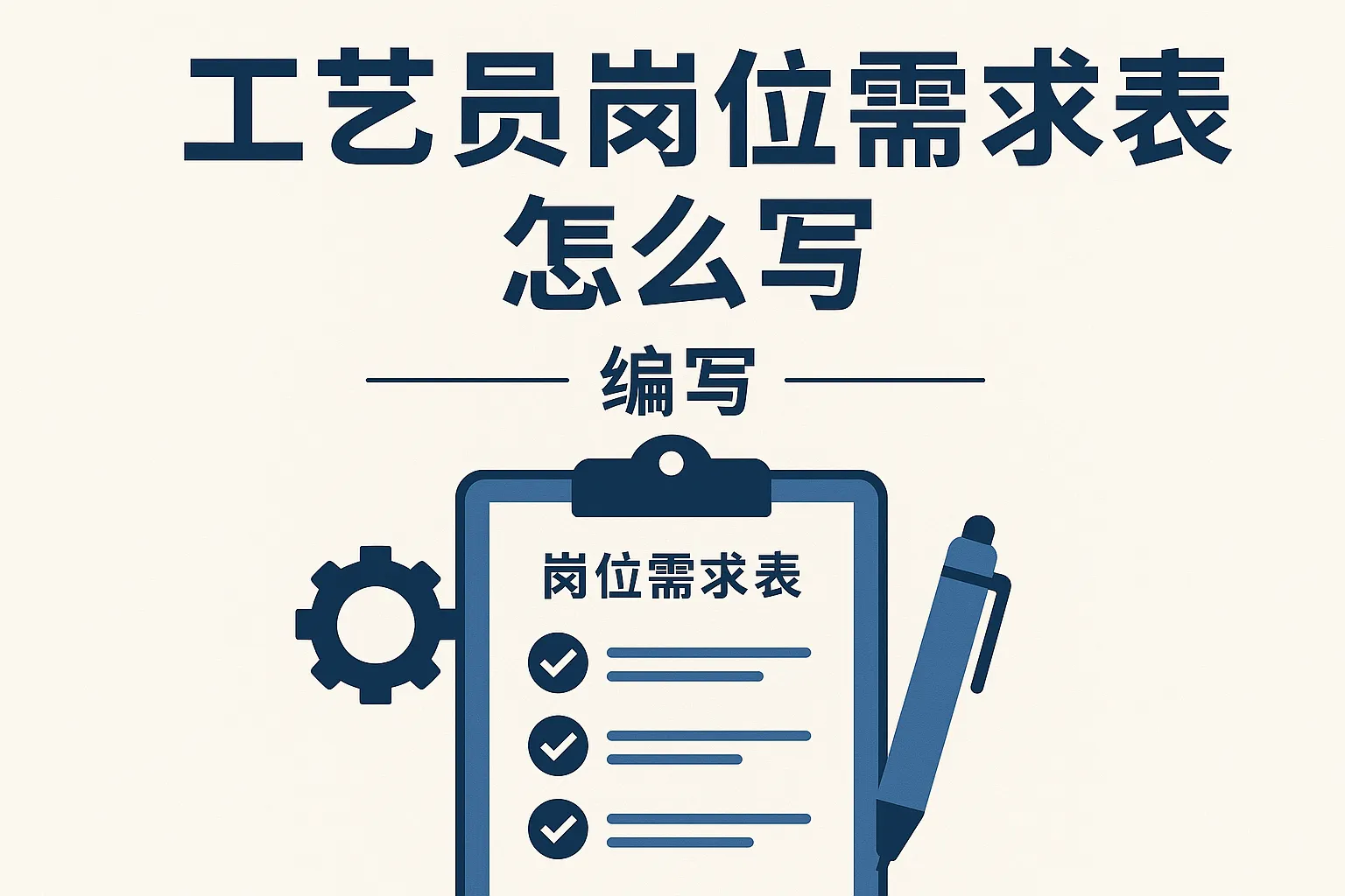 工艺员岗位需求表怎么写