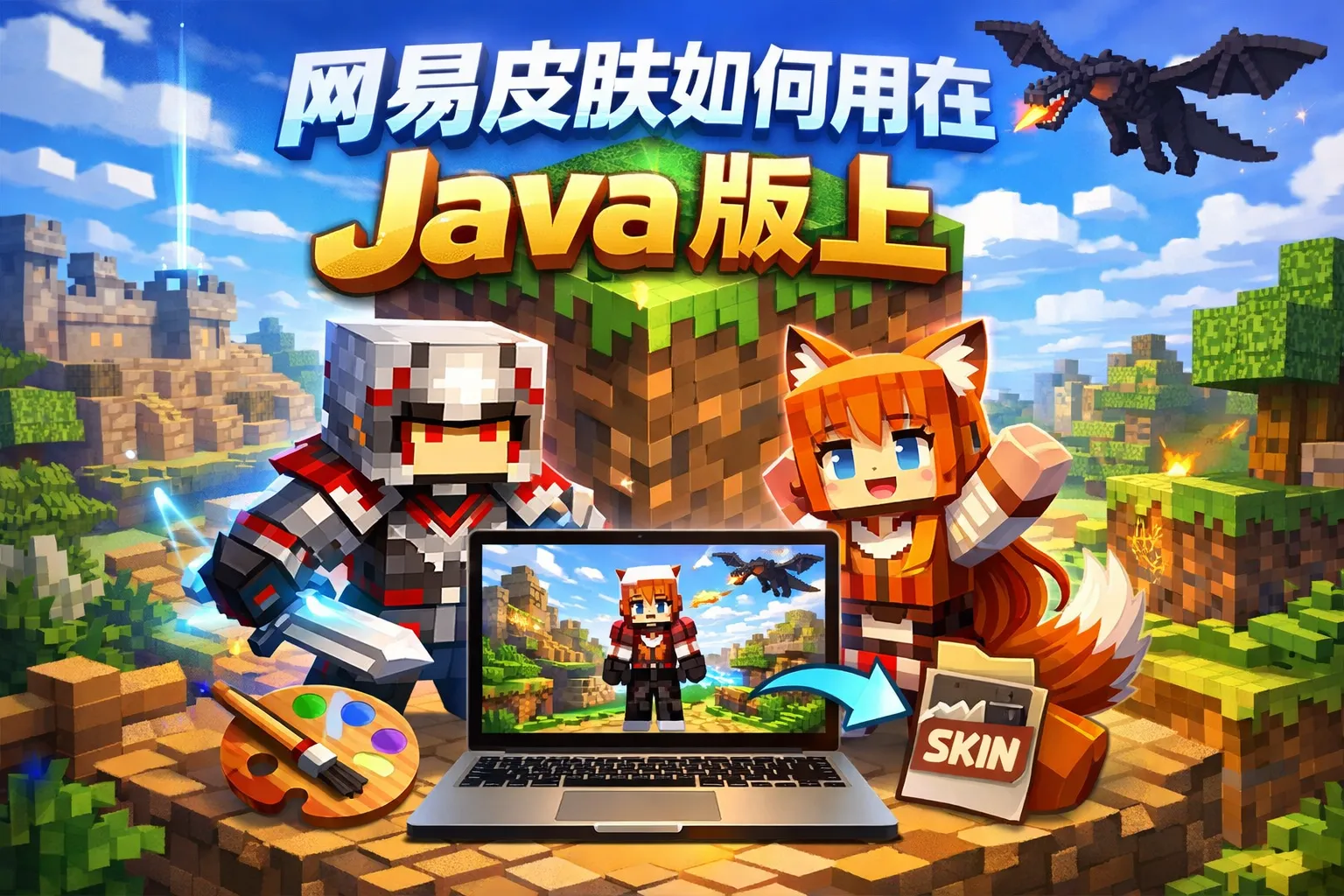 网易皮肤如何用在java版上