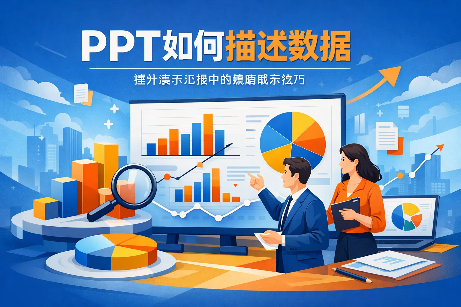 ppt如何描述数据