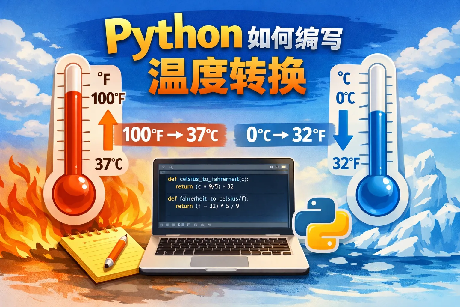 python如何编写温度转换