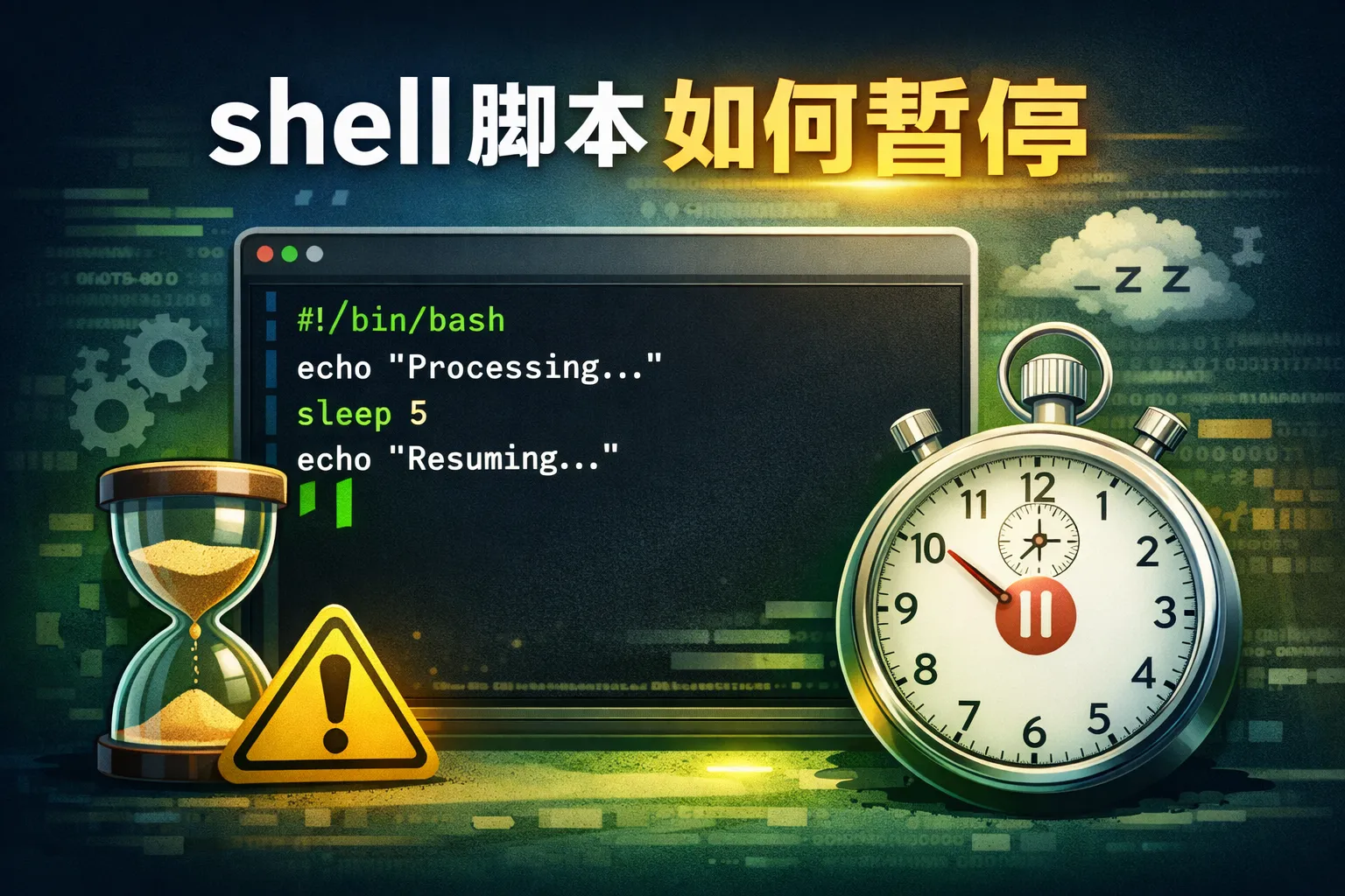 shell脚本如何暂停