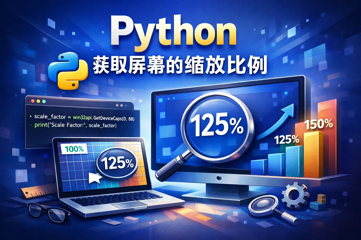 python获取屏幕的缩放比例