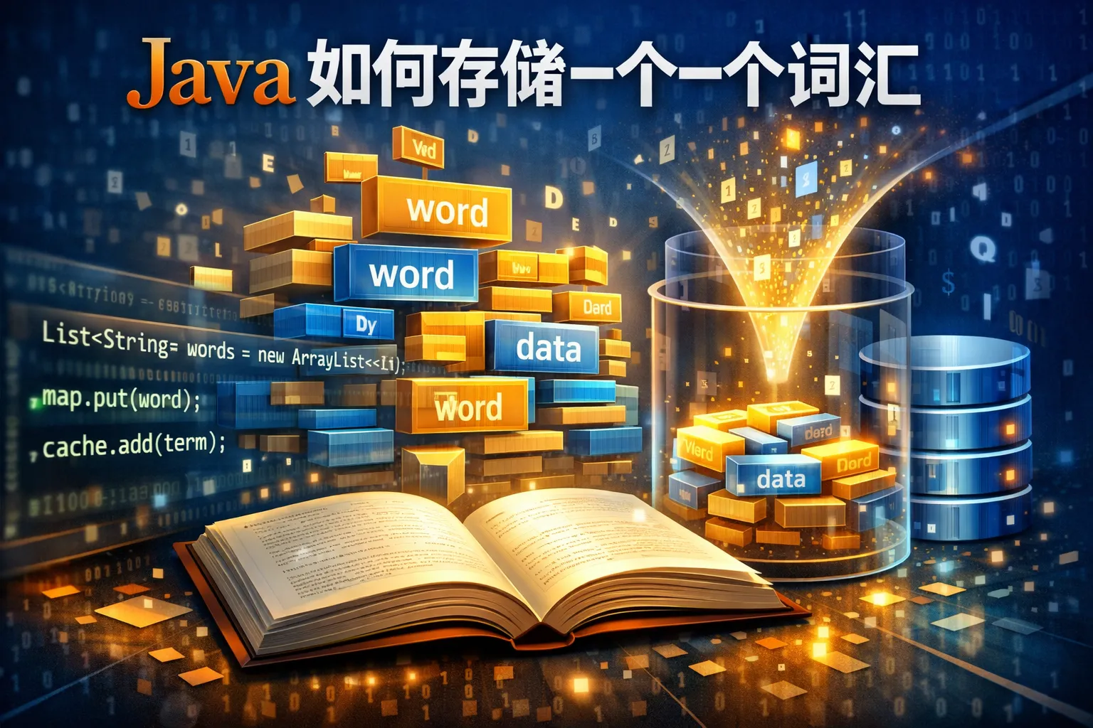 java如何存储一个一个词汇