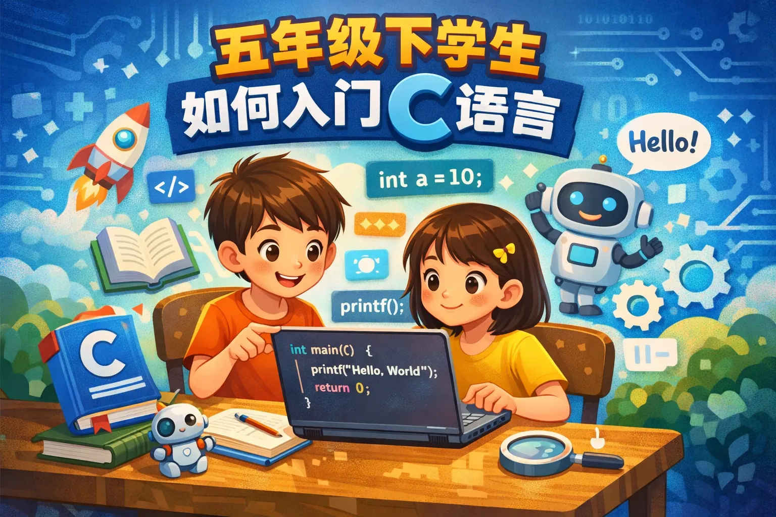 五年级下学生如何入门c语言