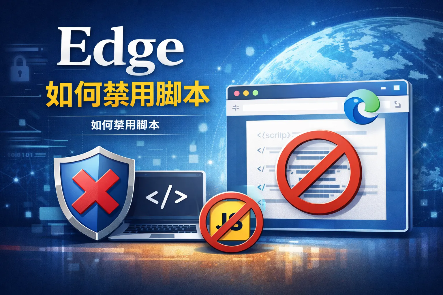 edge 如何禁用脚本