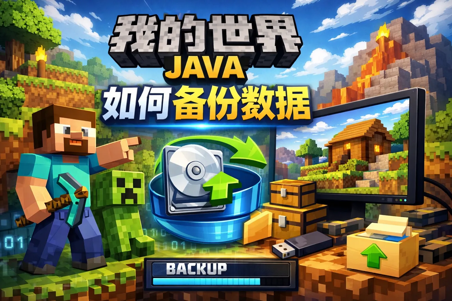 我的世界java如何备份数据