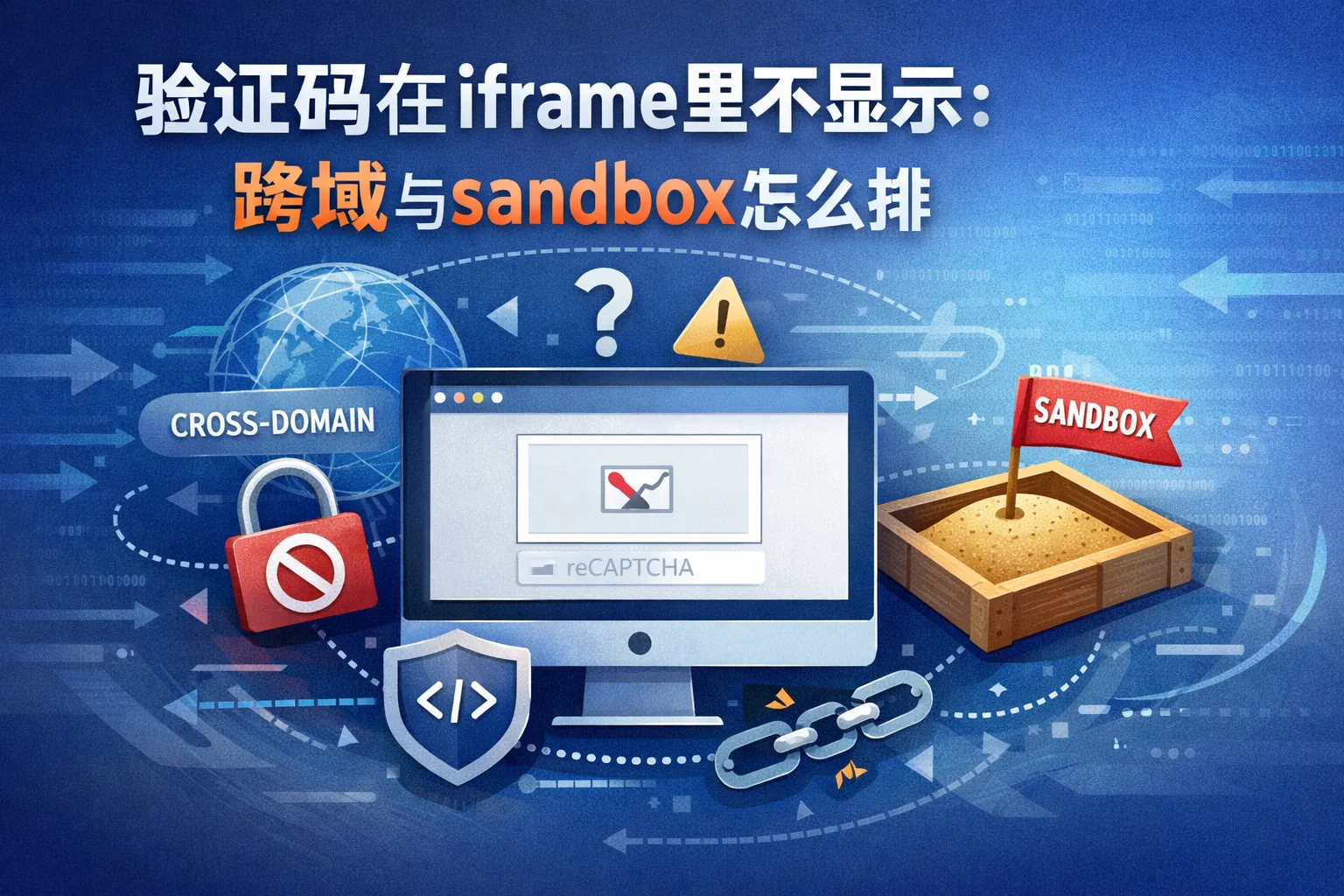 验证码在iframe里不显示:跨域与sandbox怎么排