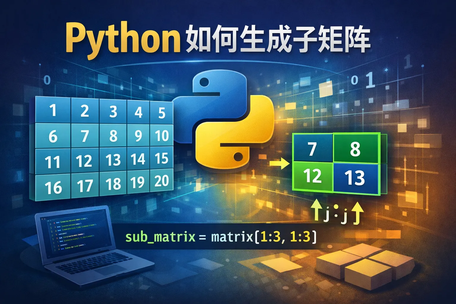 python如何生成子矩阵