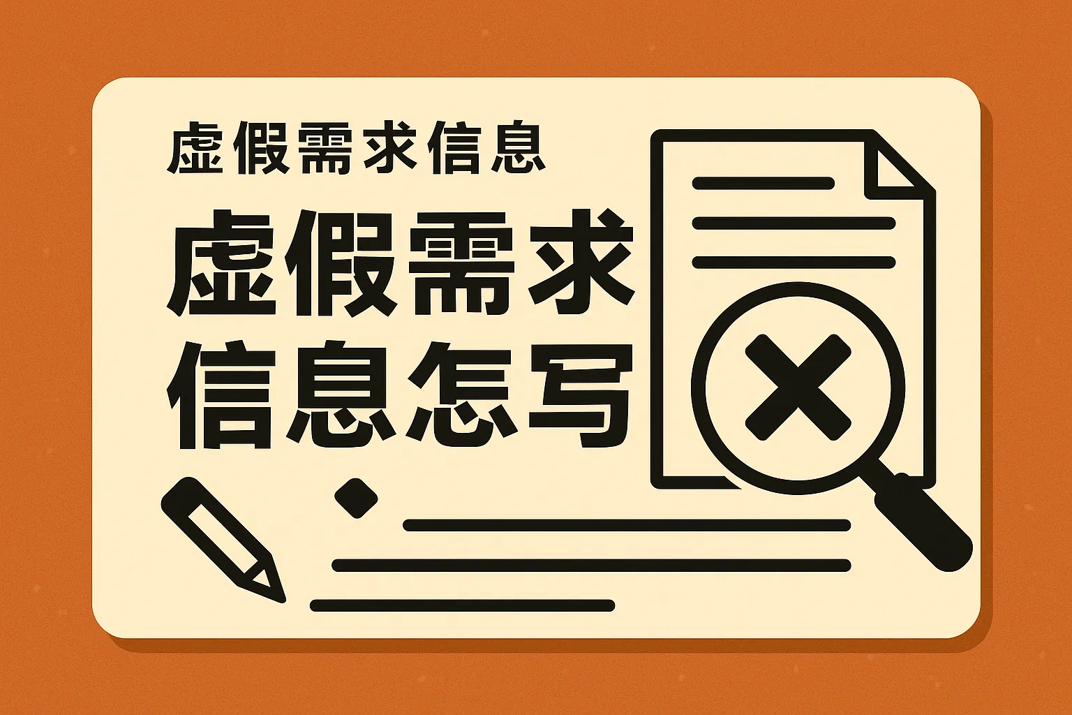 虚假需求信息怎么写的