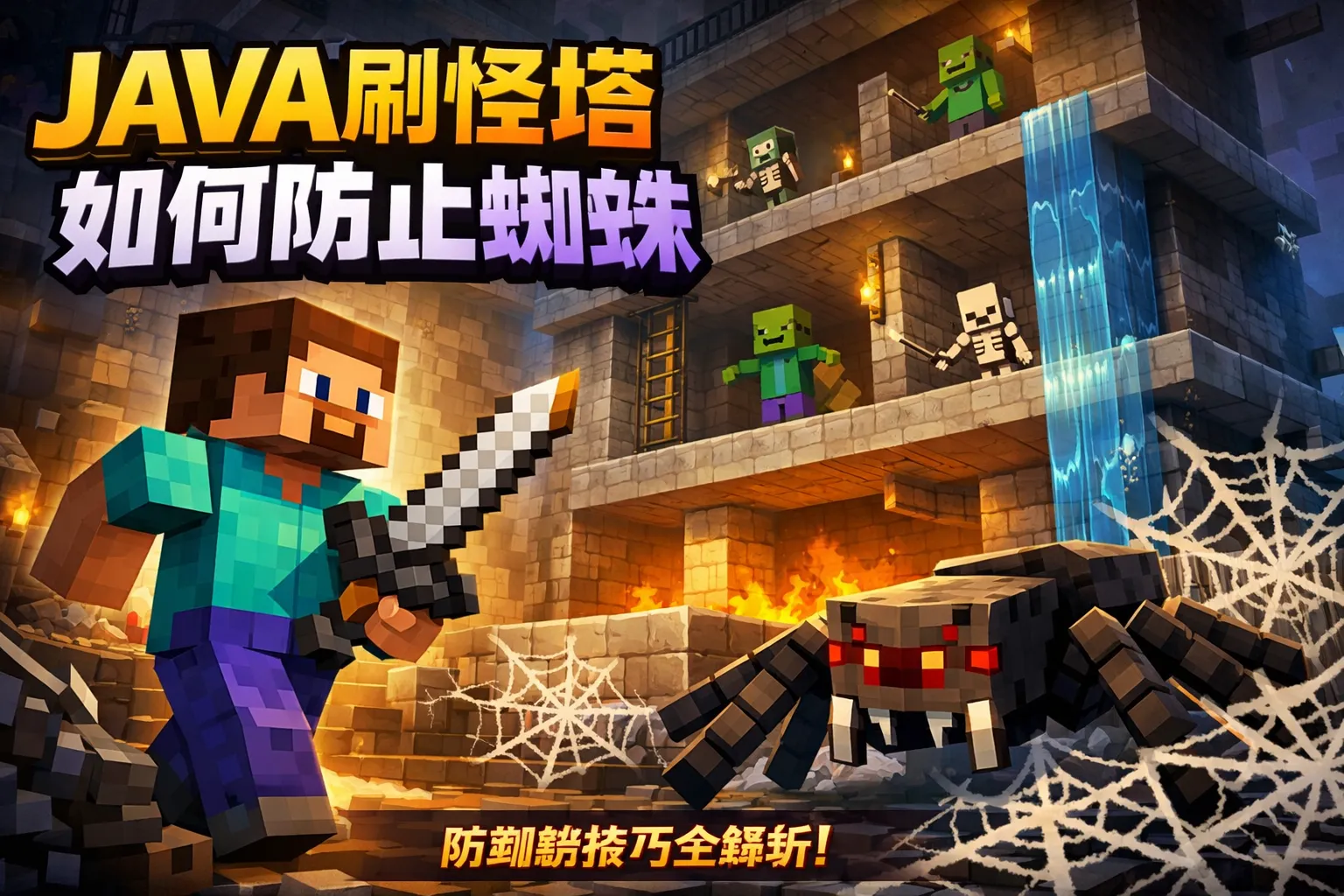 java刷怪塔如何防止蜘蛛