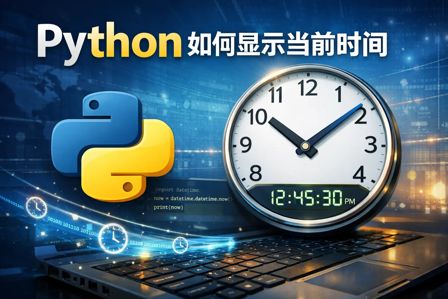 python如何显示当前时间