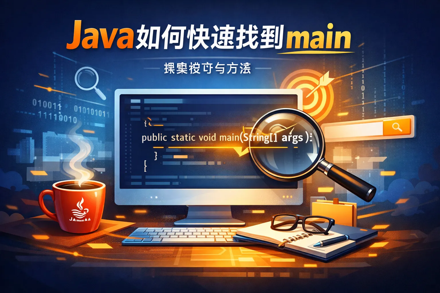 java如何快速找到main