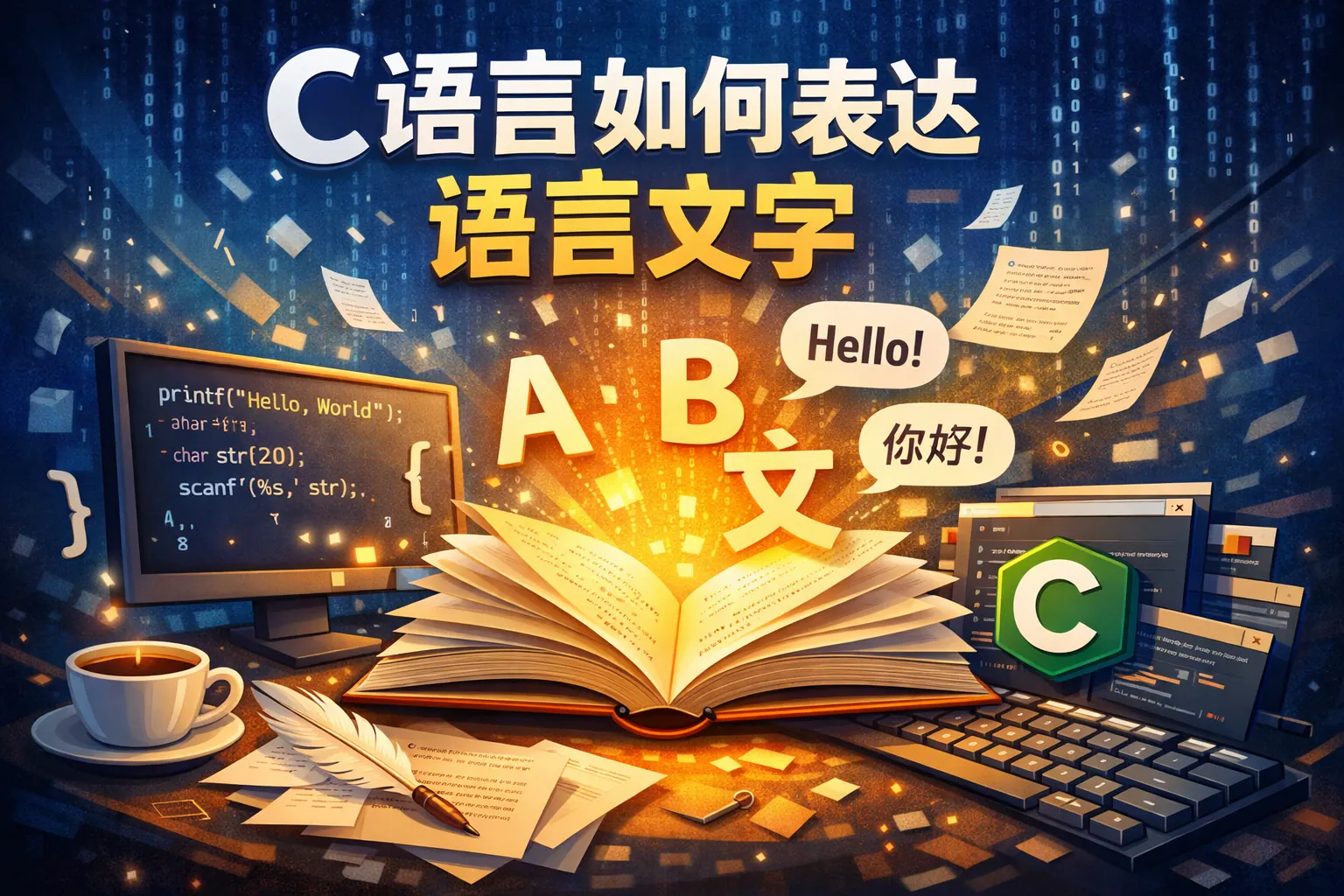 c语言如何表达语言文字