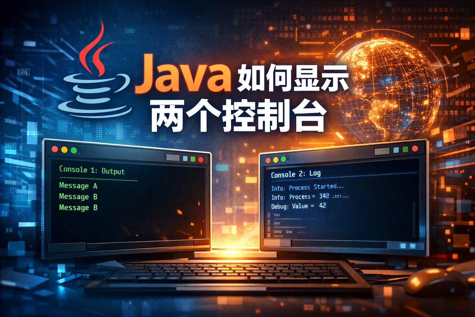 java如何显示两个控制台