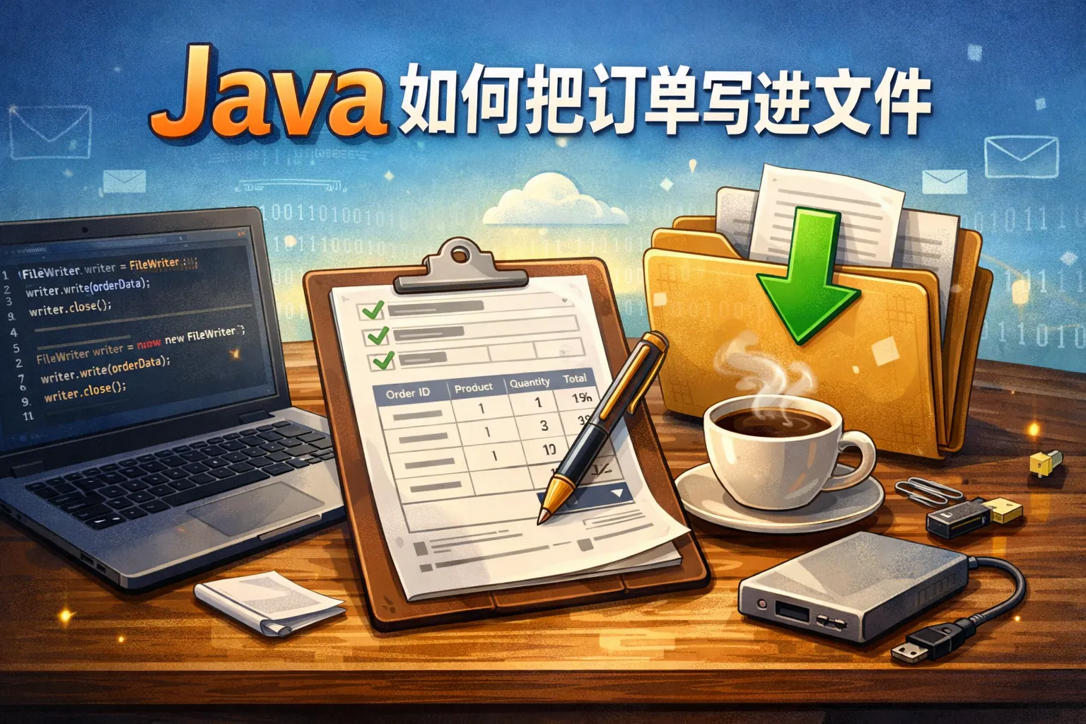 java如何把订单写进文件
