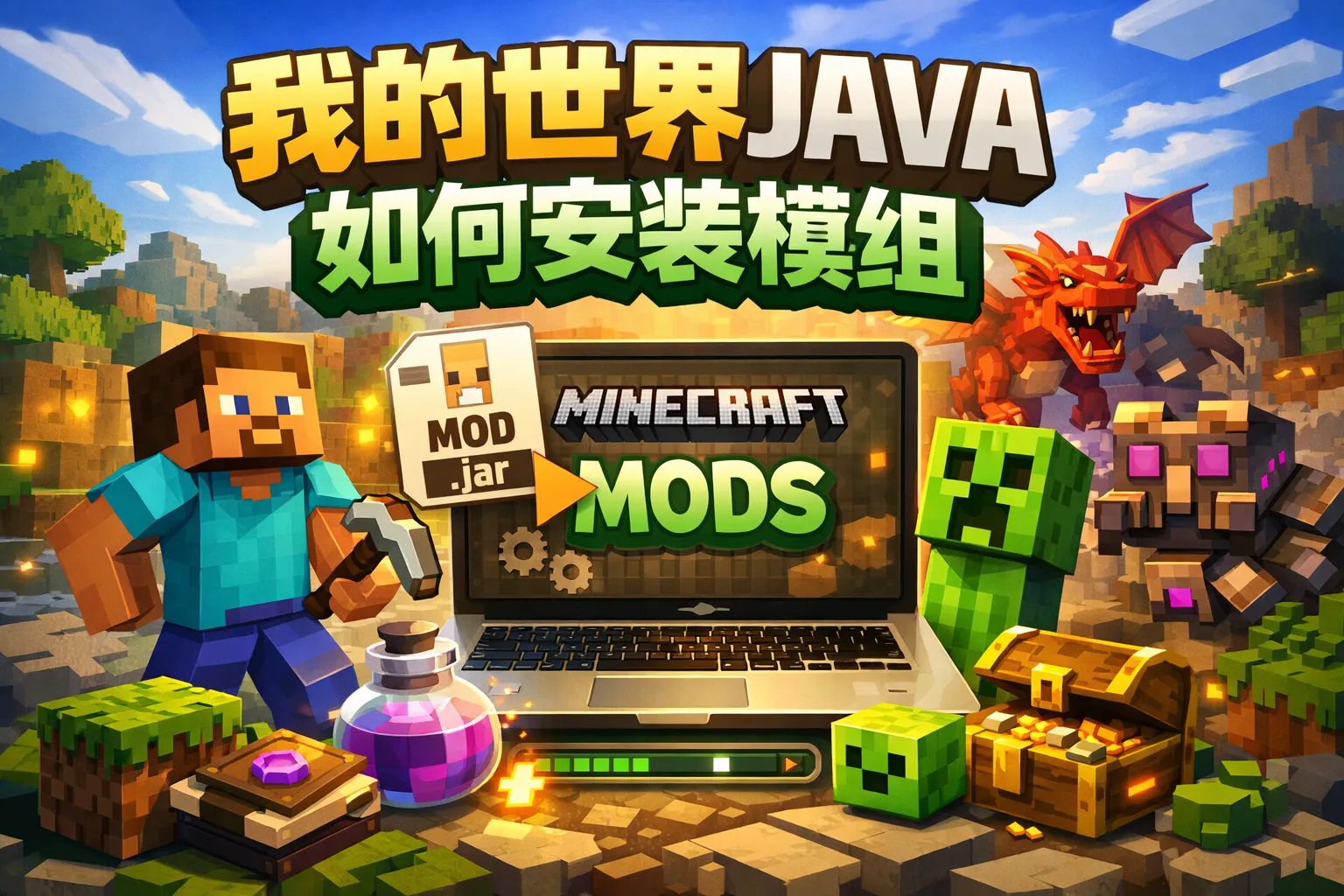 我的世界java 如何安装模组