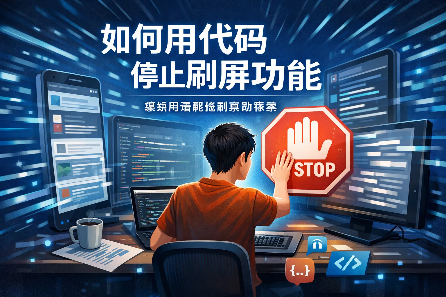 如何用代码停止刷屏功能