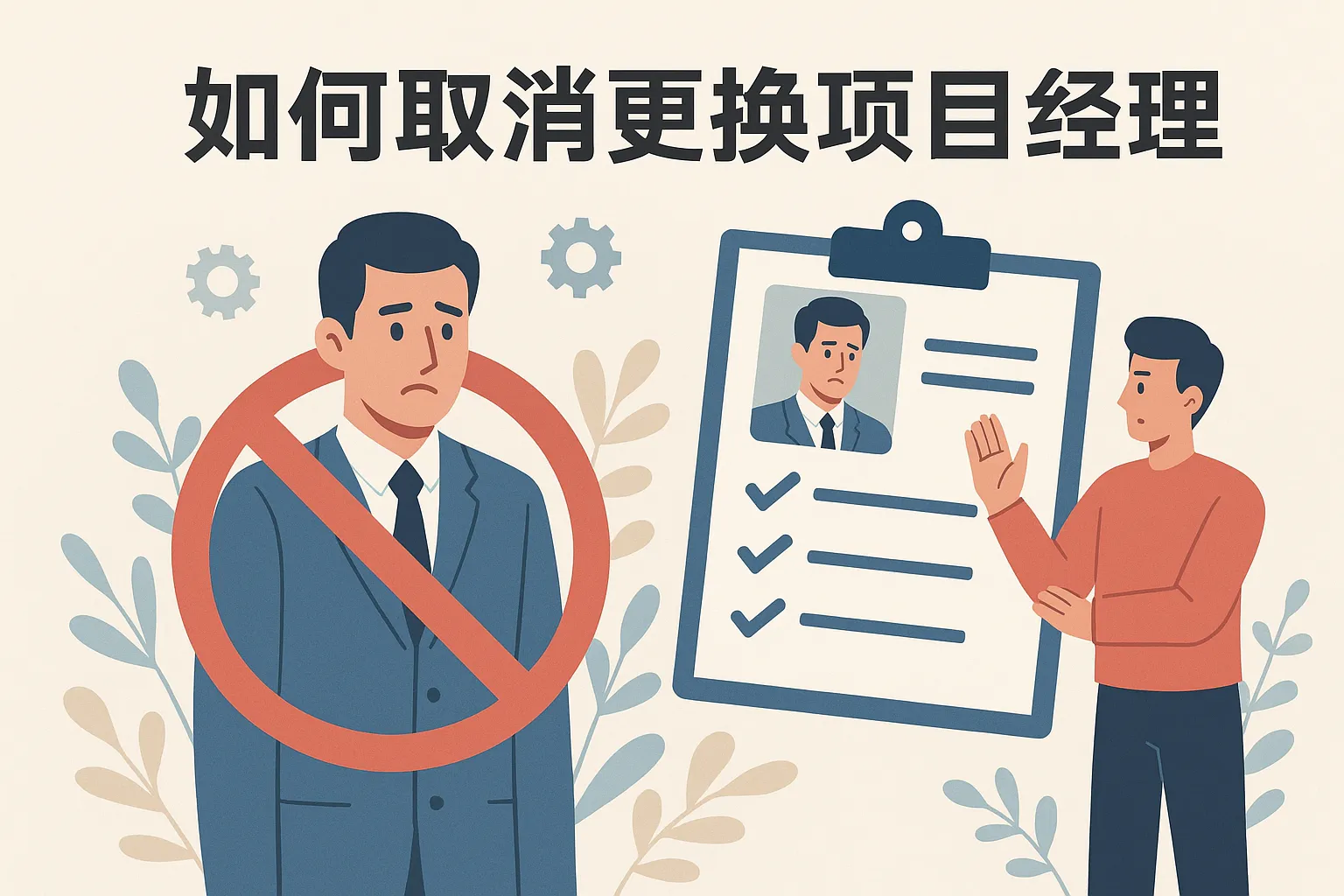 如何取消更换项目经理