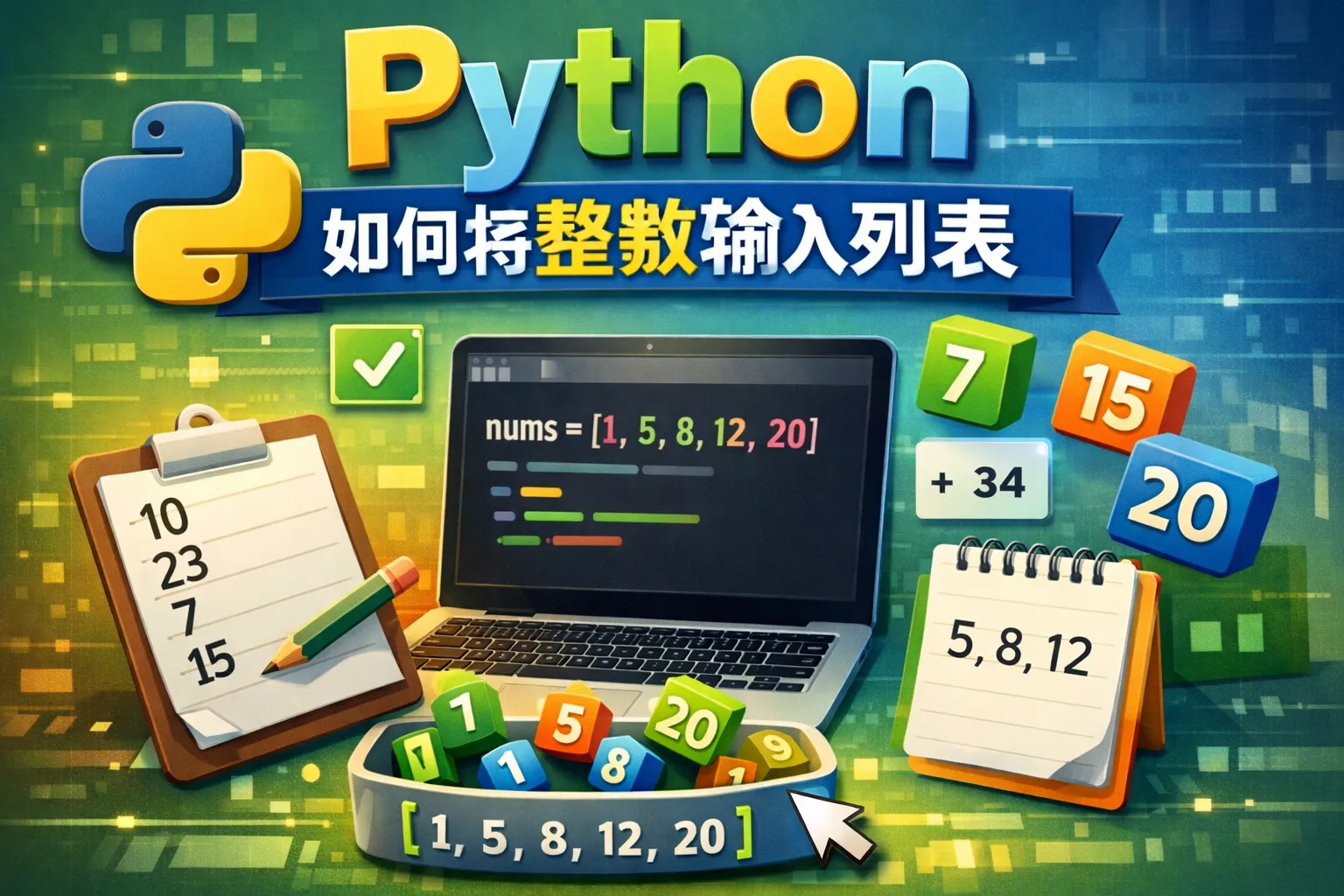 python如何将整数输入列表