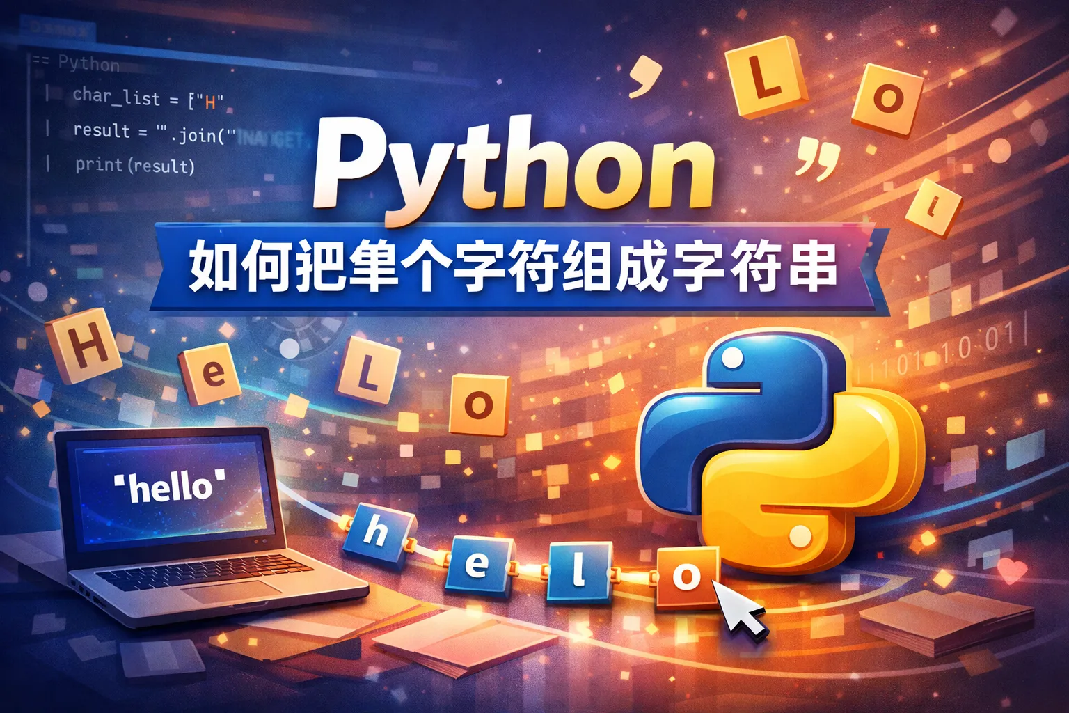 python如何把单个字符组成字符串