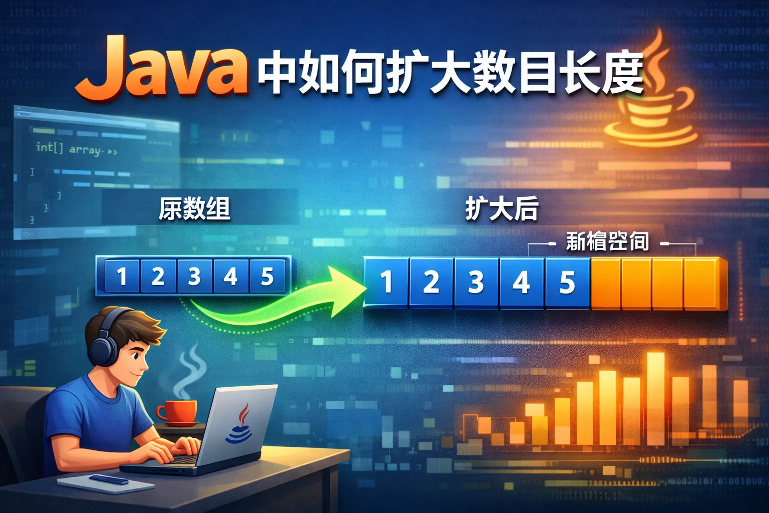 java中如何扩大数组长度