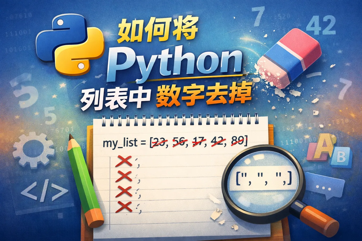 如何将python列表中数字去掉