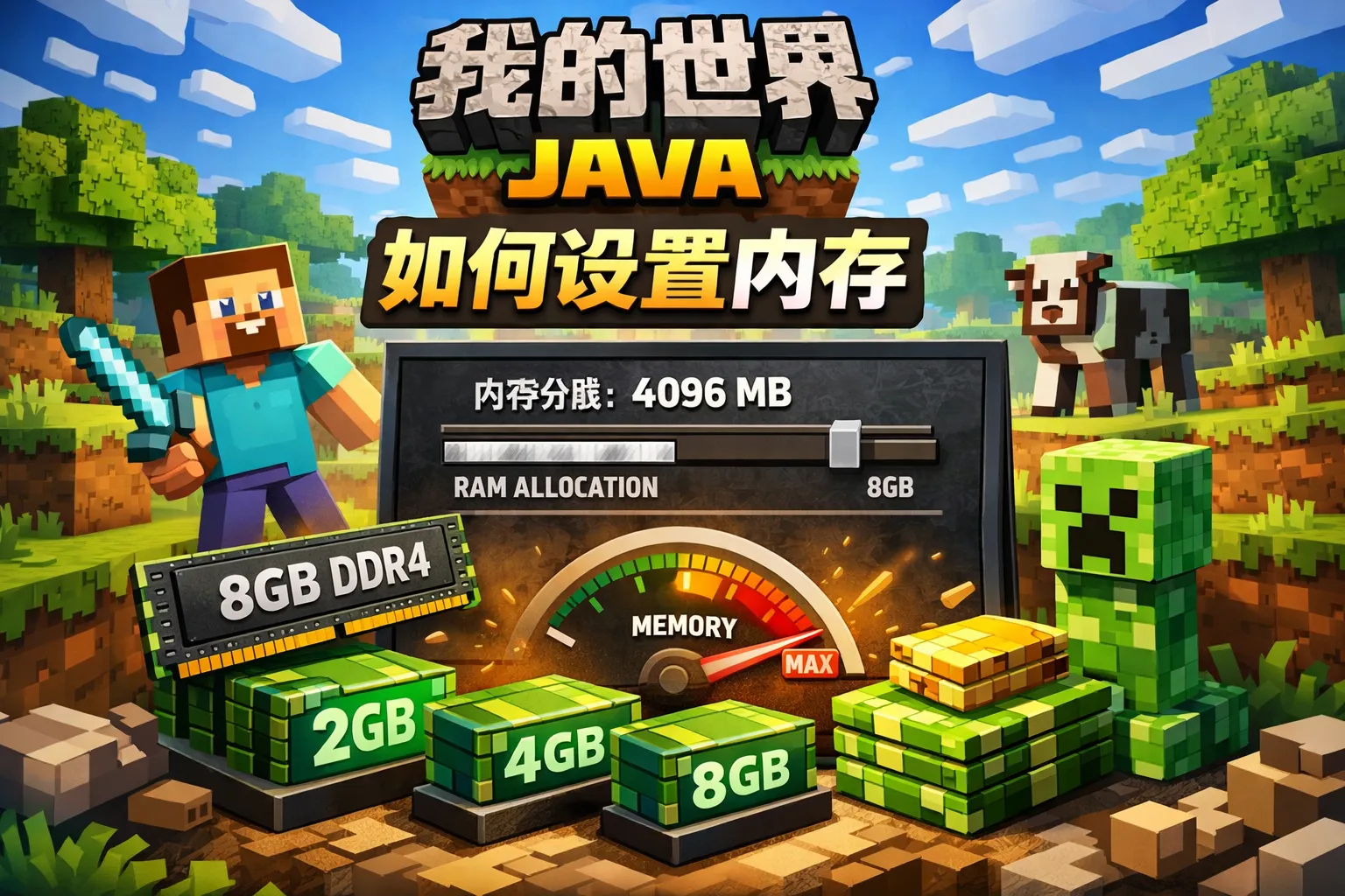 我的世界java如何设置内存