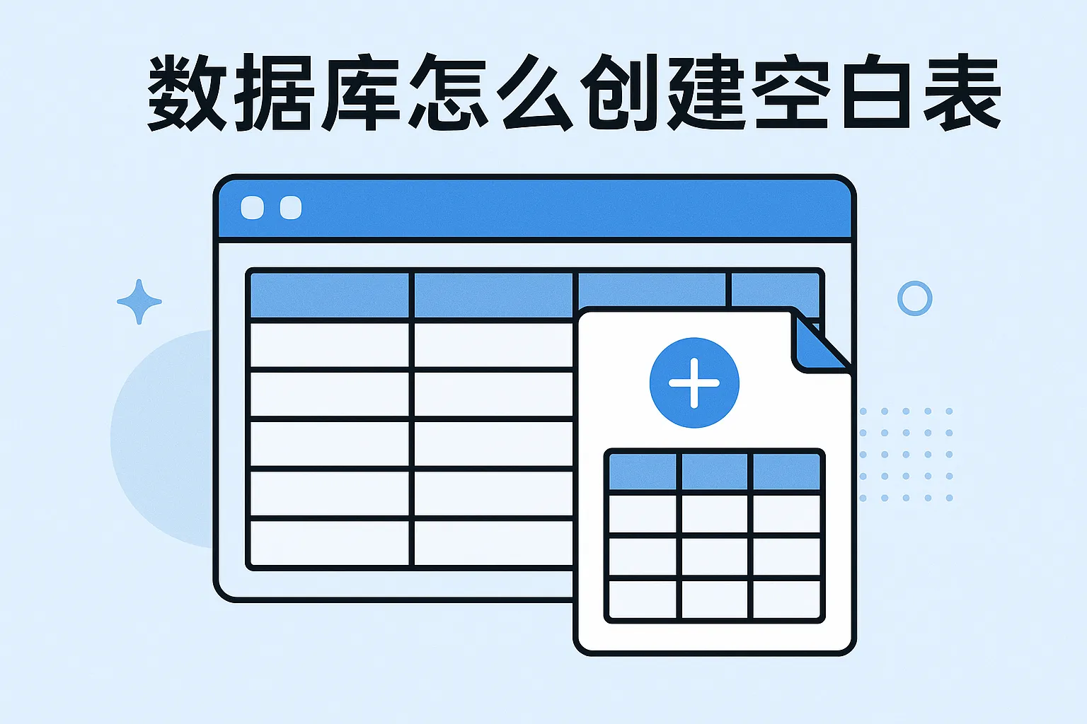 数据库怎么创建空白表