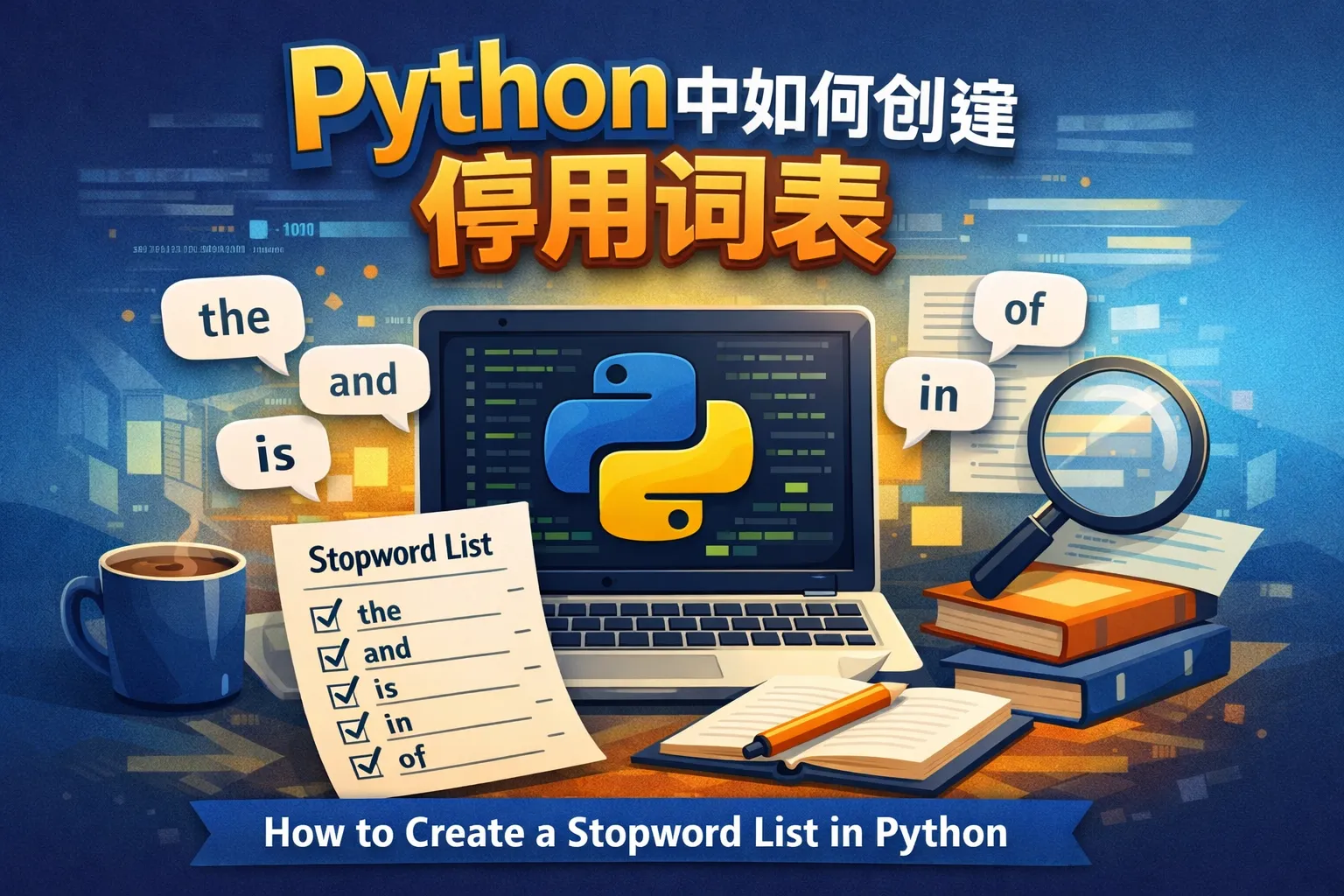 Python中如何创建停用词表