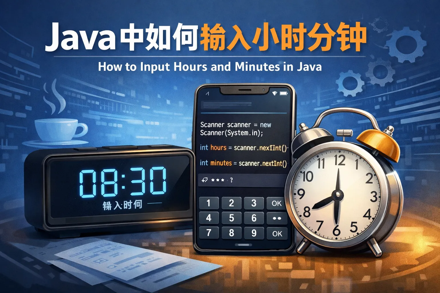 java中如何输入小时分钟