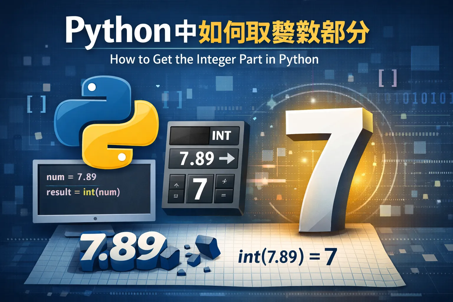 python中如何取整数部分