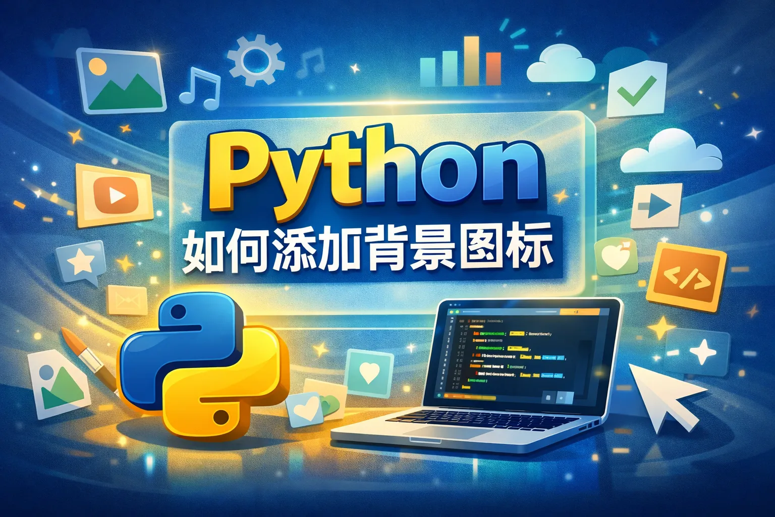 python如何添加背景图标