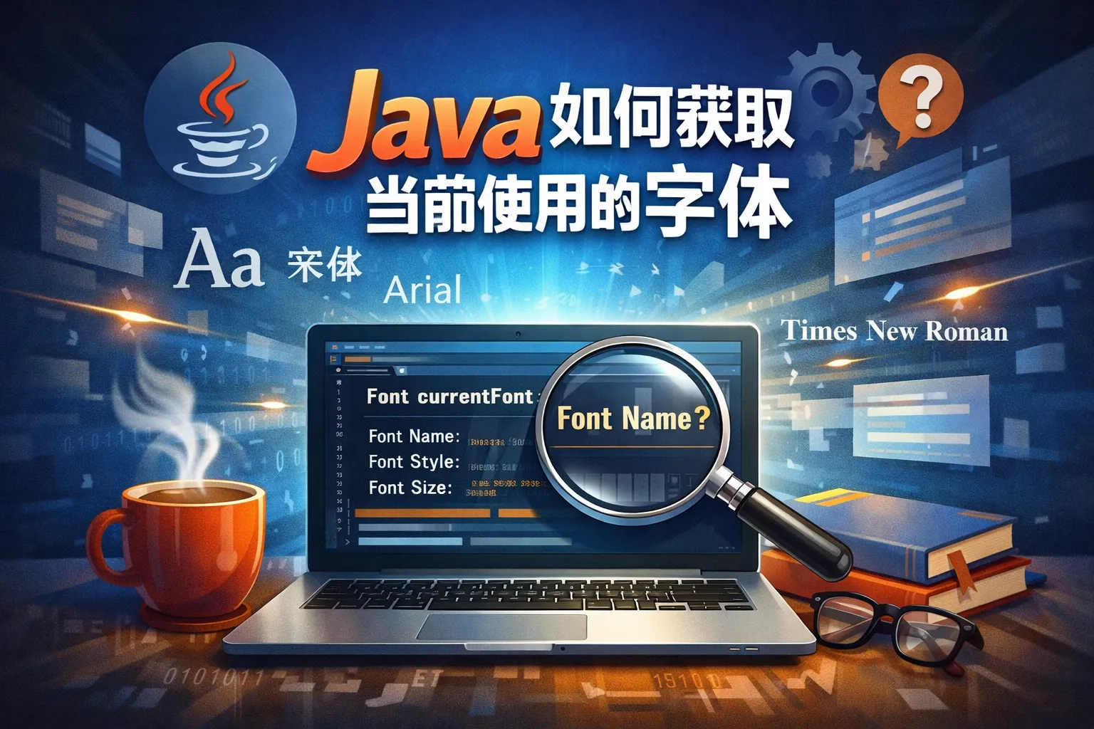 java如何获取当前使用的字体