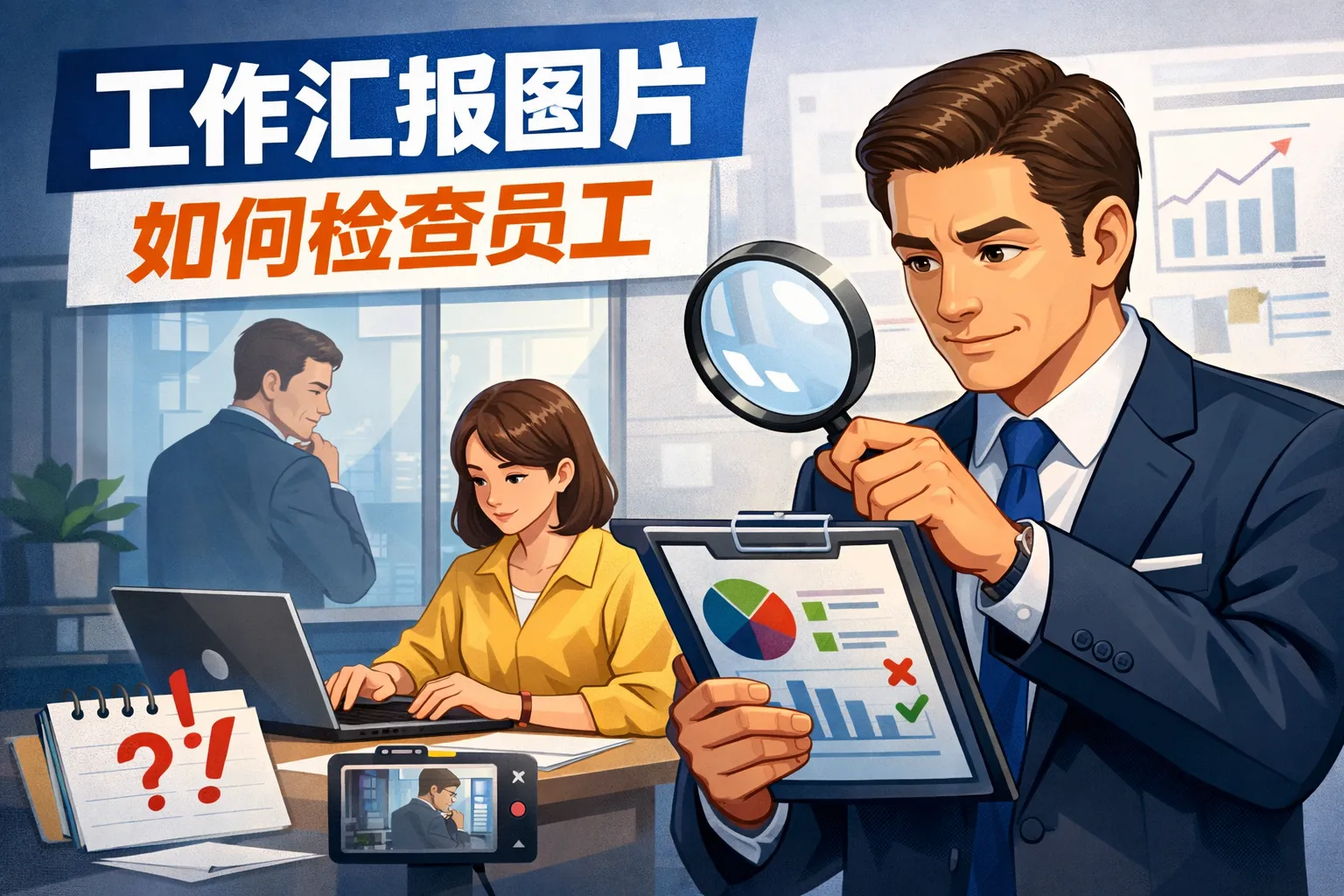 工作汇报图片如何检查员工