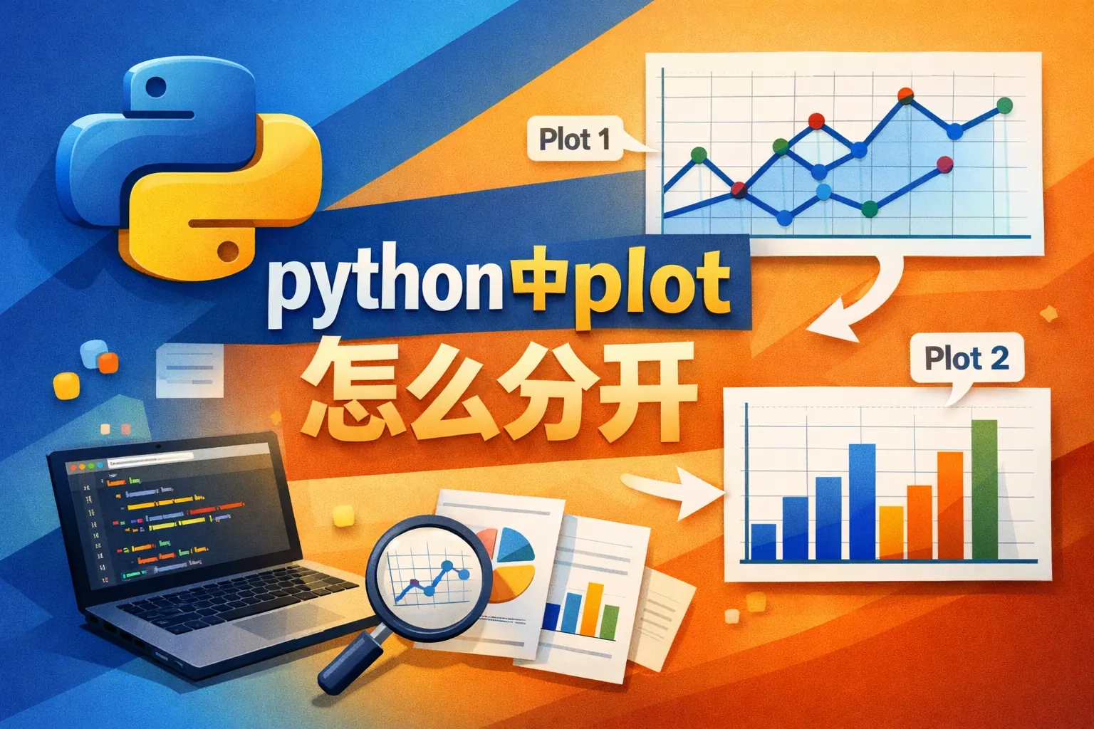 python中plot怎么分开