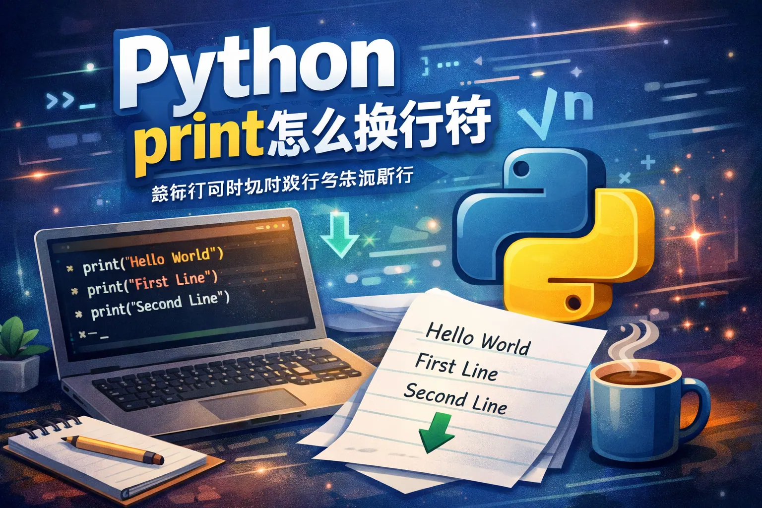 python print怎么换行符