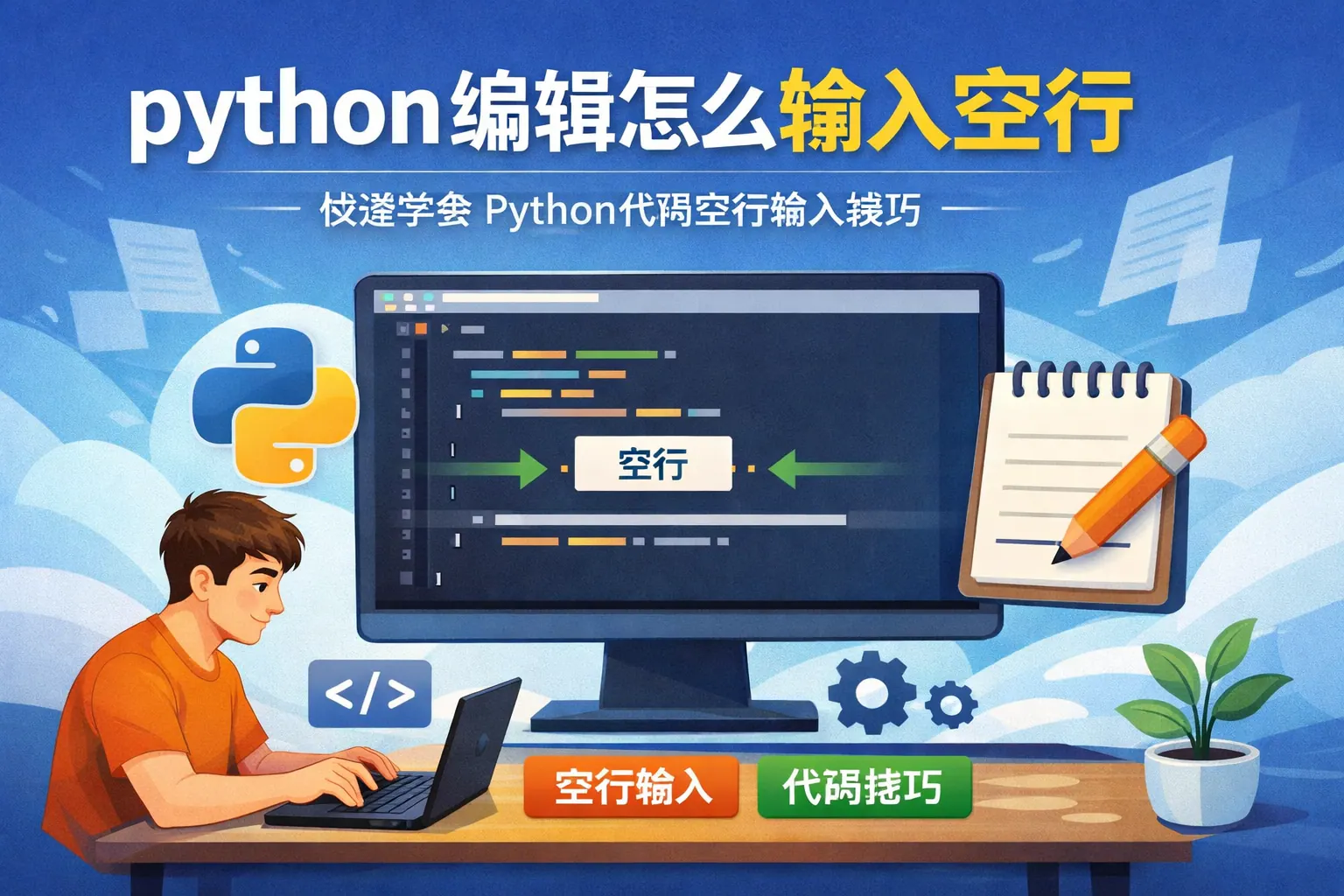 python编辑怎么输入空行